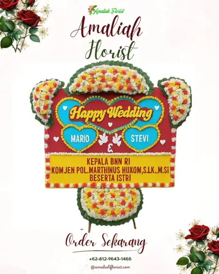 Papan Bunga Pernikahan Padarama
